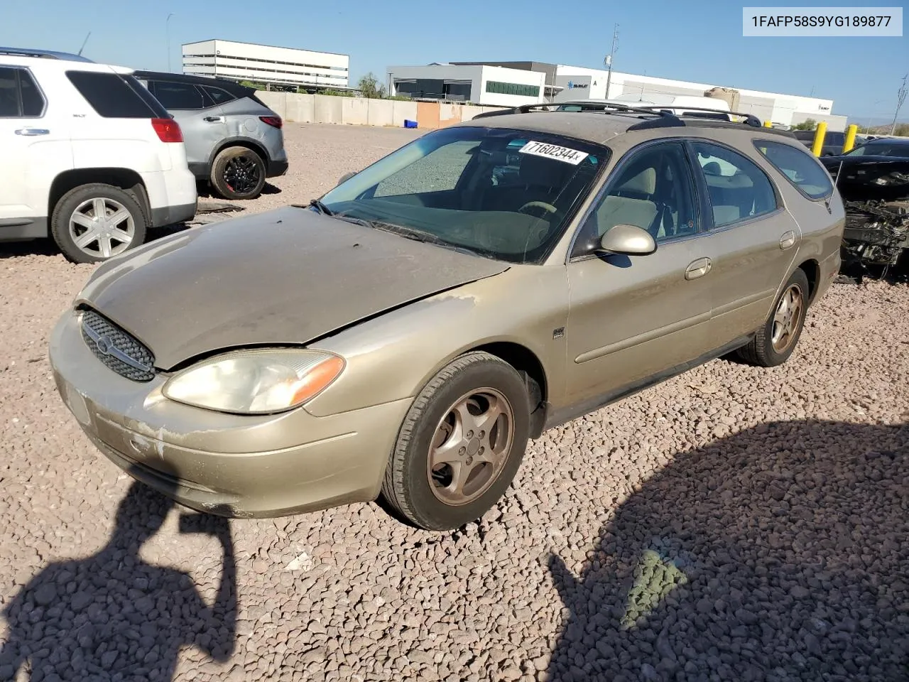 2000 Ford Taurus Se VIN: 1FAFP58S9YG189877 Lot: 71602344