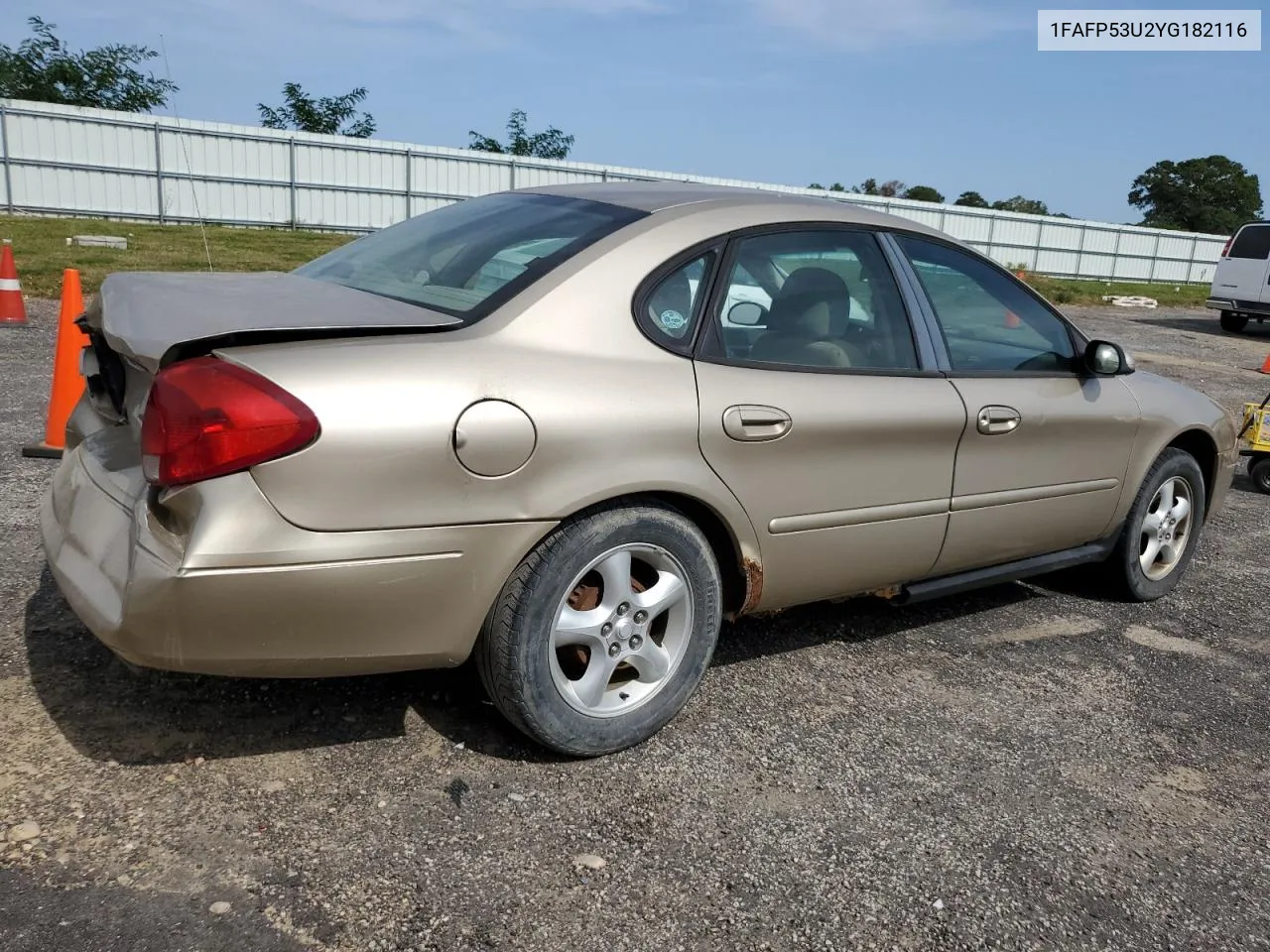 2000 Ford Taurus Se VIN: 1FAFP53U2YG182116 Lot: 71616824