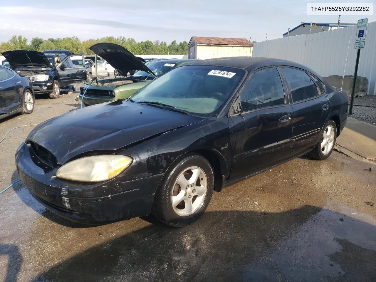 2000 Ford Taurus Ses VIN: 1FAFP5525YG292282 Lot: 72567694