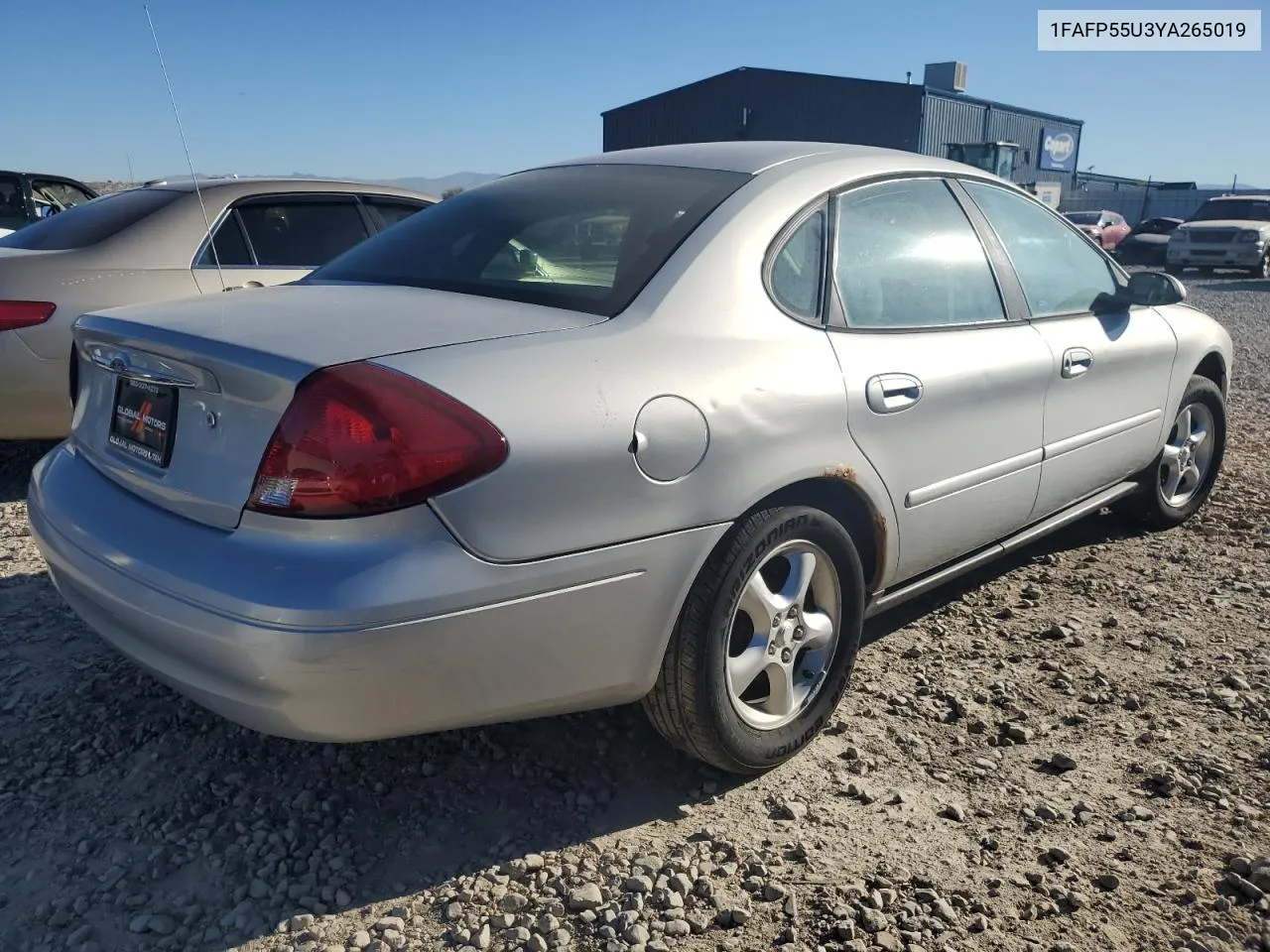 2000 Ford Taurus Ses VIN: 1FAFP55U3YA265019 Lot: 72615574