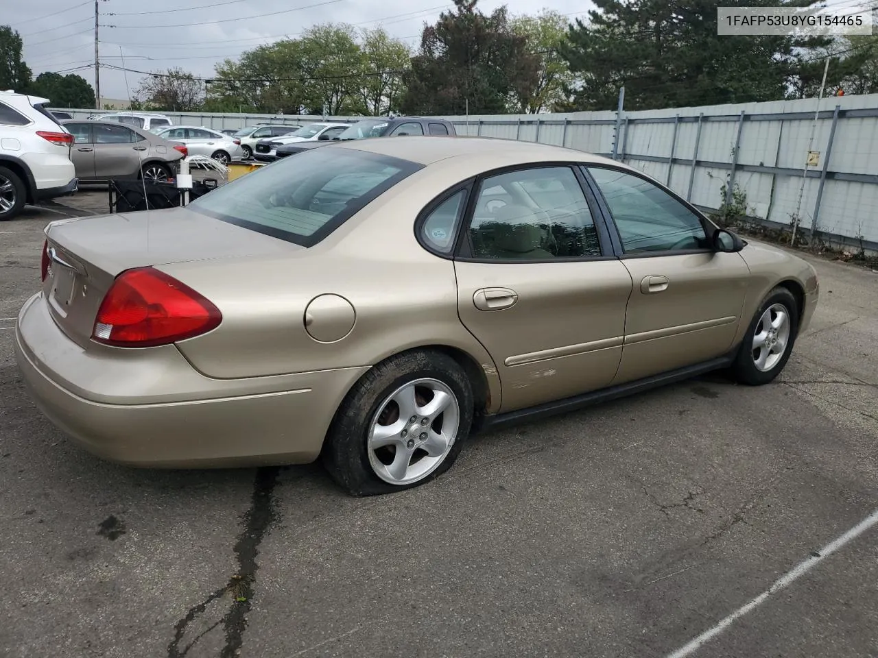 2000 Ford Taurus Se VIN: 1FAFP53U8YG154465 Lot: 73703804