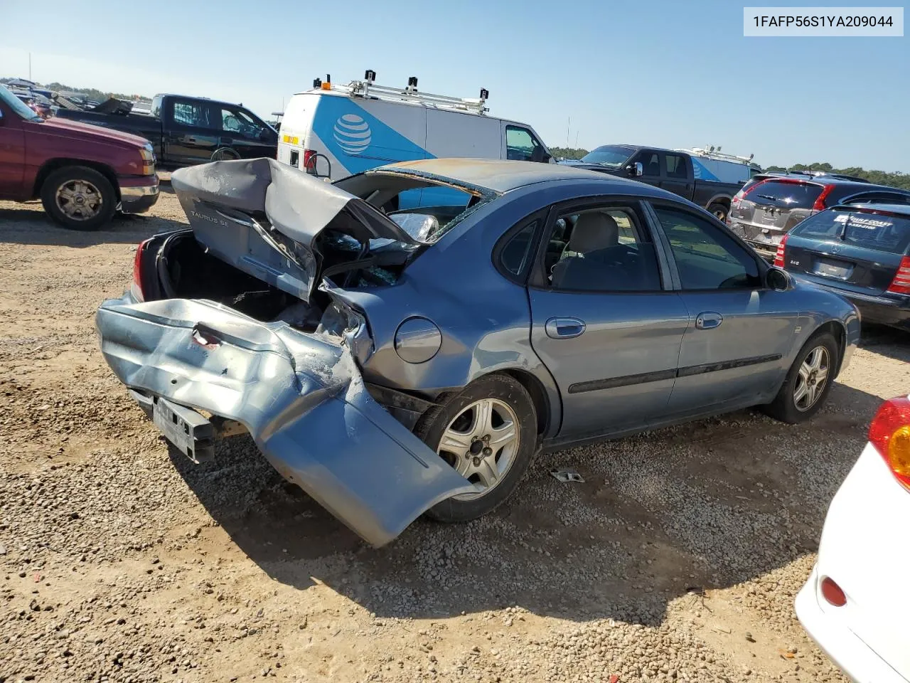 2000 Ford Taurus Sel VIN: 1FAFP56S1YA209044 Lot: 74346404