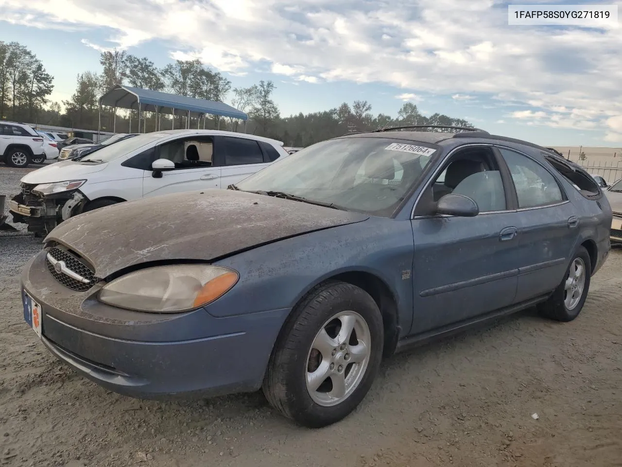 2000 Ford Taurus Se VIN: 1FAFP58S0YG271819 Lot: 75126064