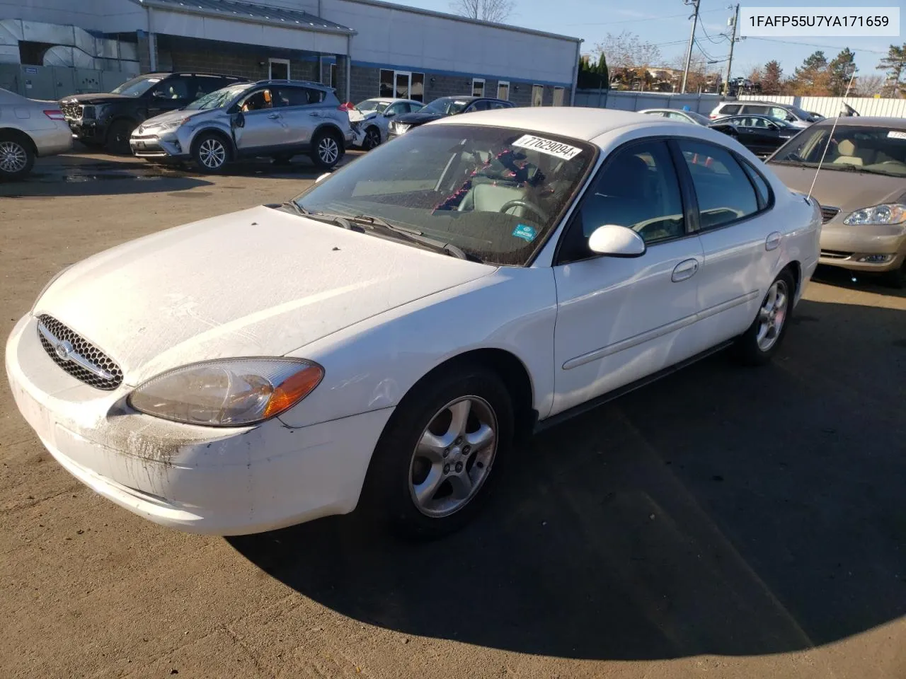 2000 Ford Taurus Ses VIN: 1FAFP55U7YA171659 Lot: 77629094