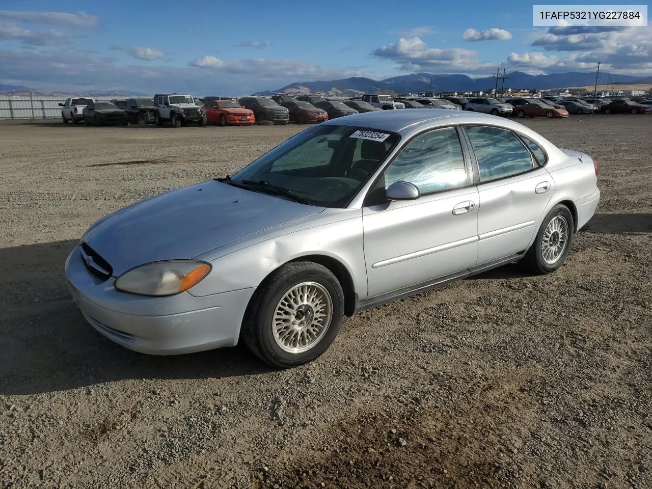 2000 Ford Taurus Se VIN: 1FAFP5321YG227884 Lot: 78323254