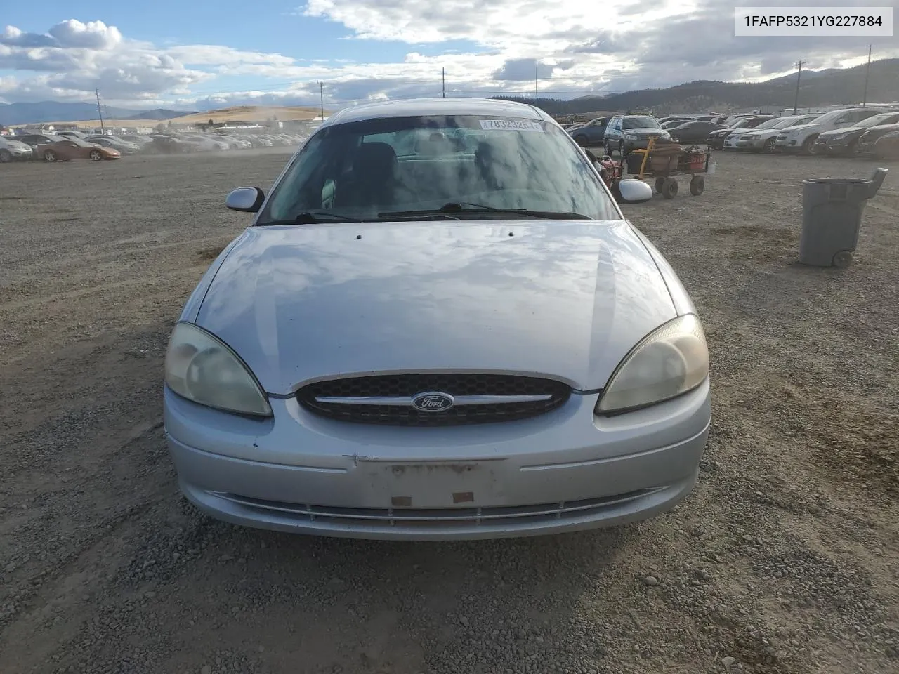 2000 Ford Taurus Se VIN: 1FAFP5321YG227884 Lot: 78323254