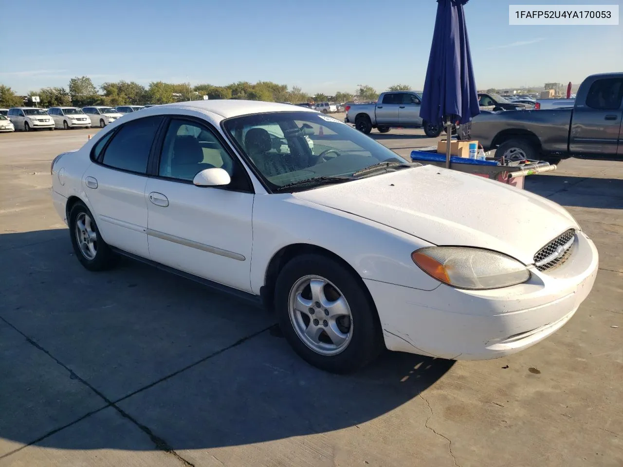 2000 Ford Taurus Lx VIN: 1FAFP52U4YA170053 Lot: 80135544