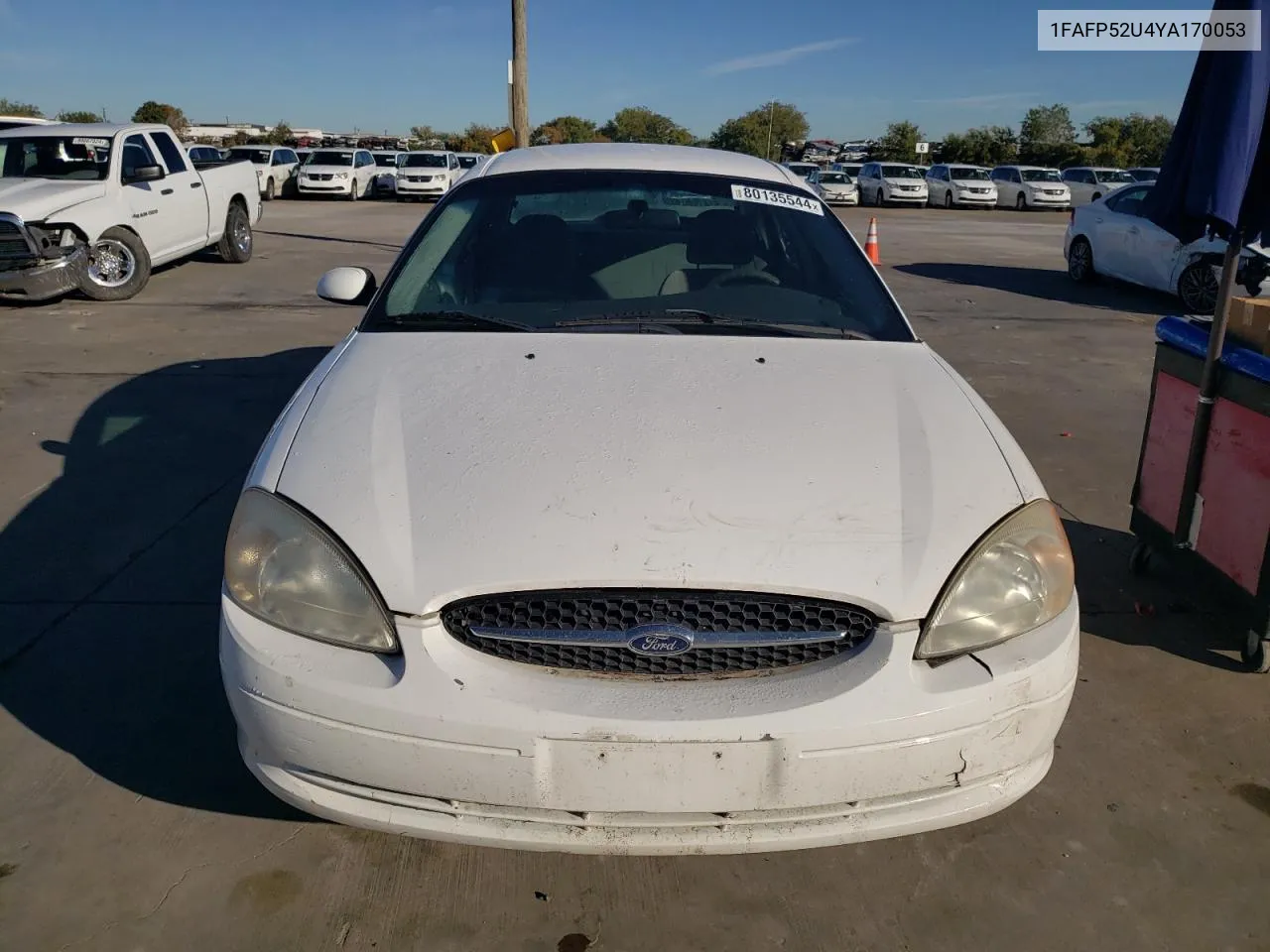 2000 Ford Taurus Lx VIN: 1FAFP52U4YA170053 Lot: 80135544