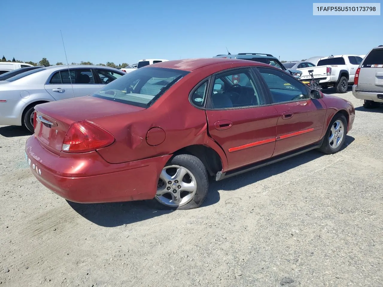 2001 Ford Taurus Ses VIN: 1FAFP55U51G173798 Lot: 71132184