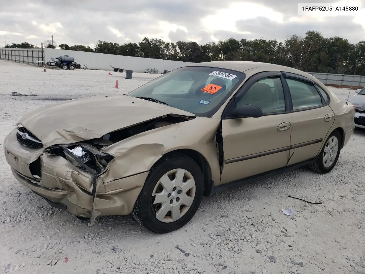 2001 Ford Taurus Lx VIN: 1FAFP52U51A145880 Lot: 77084934