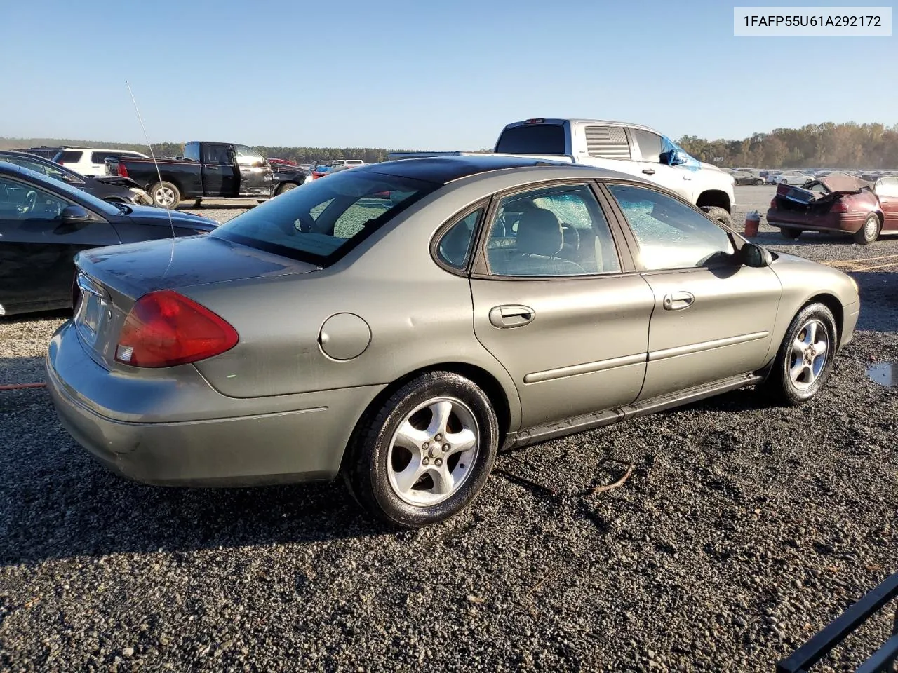 2001 Ford Taurus Ses VIN: 1FAFP55U61A292172 Lot: 77161784