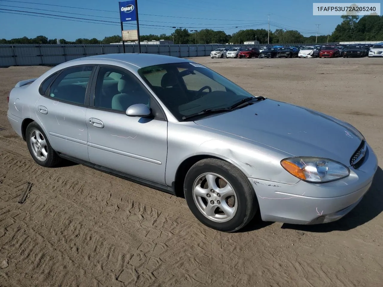 2002 Ford Taurus Se VIN: 1FAFP53U72A205240 Lot: 69089584