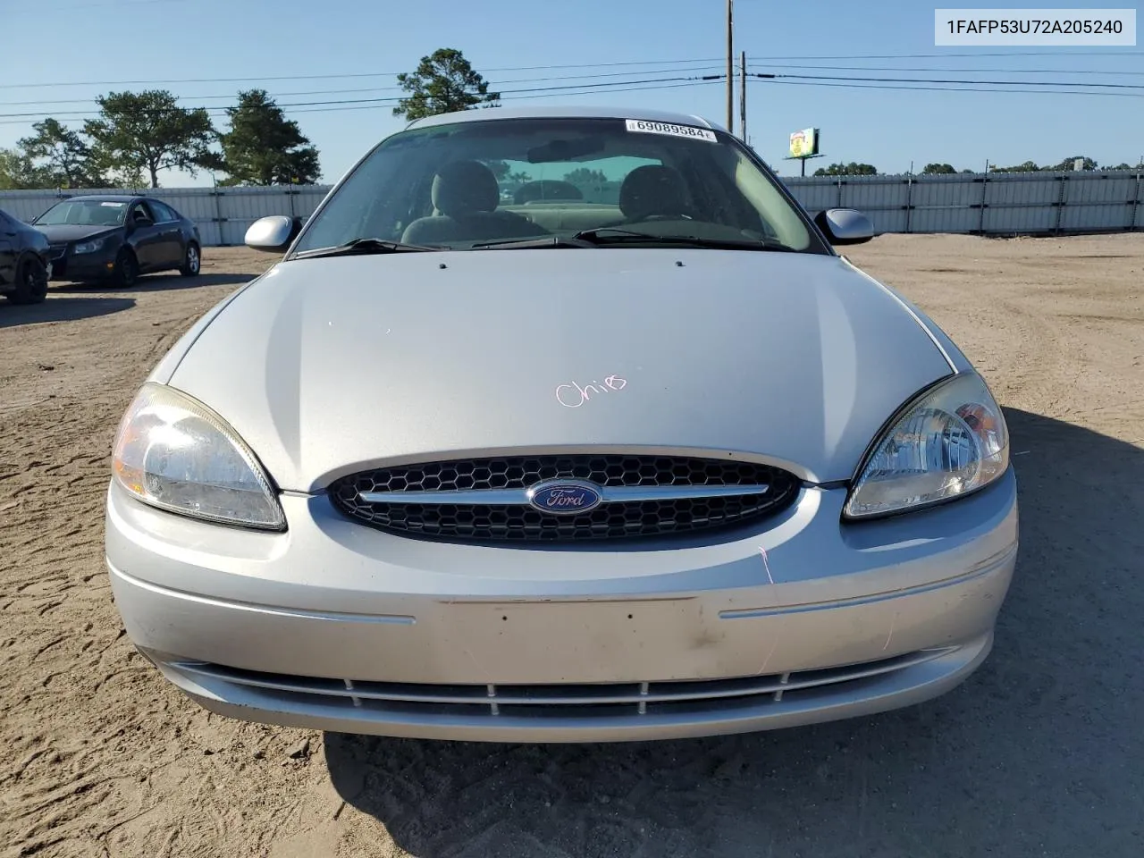 2002 Ford Taurus Se VIN: 1FAFP53U72A205240 Lot: 69089584