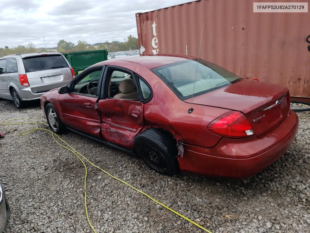 2002 Ford Taurus Lx VIN: 1FAFP52U82A270129 Lot: 69884974