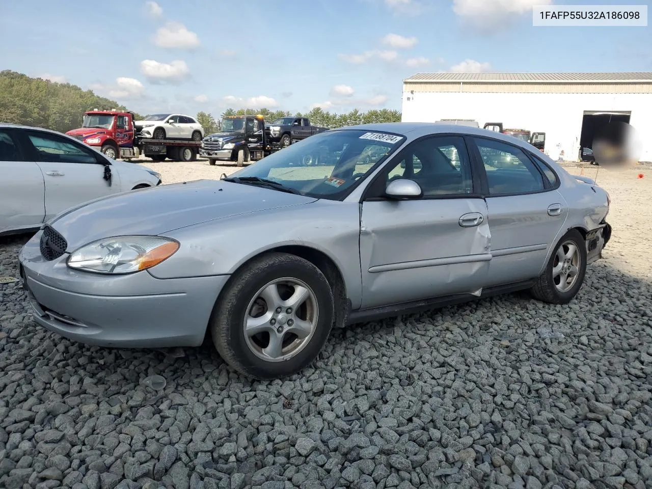 2002 Ford Taurus Ses VIN: 1FAFP55U32A186098 Lot: 71188704