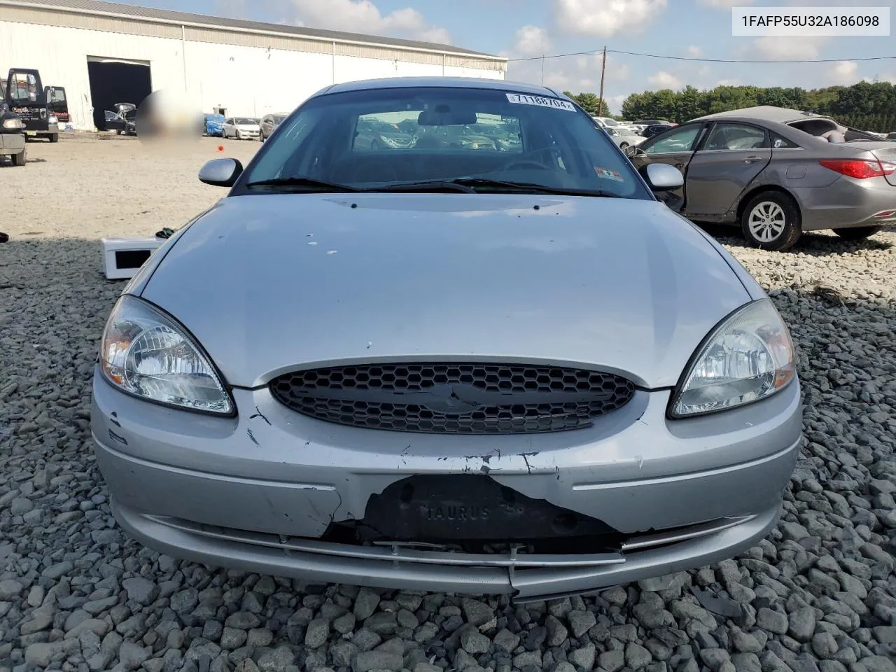 2002 Ford Taurus Ses VIN: 1FAFP55U32A186098 Lot: 71188704