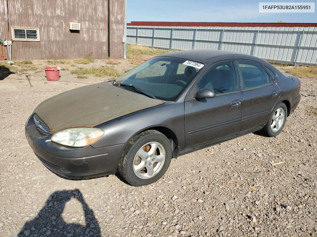 2002 Ford Taurus Se VIN: 1FAFP53U82A155951 Lot: 76472864