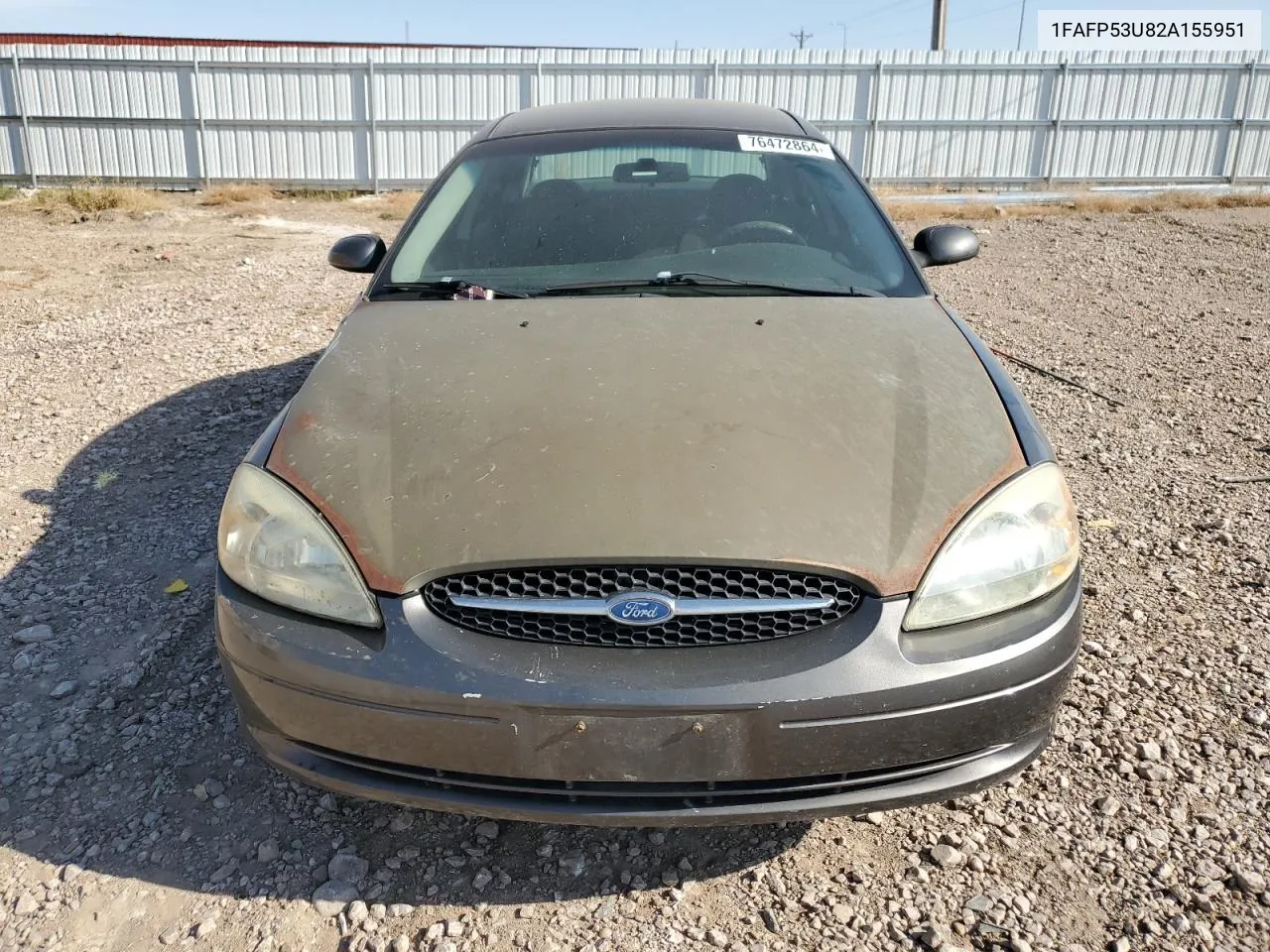 2002 Ford Taurus Se VIN: 1FAFP53U82A155951 Lot: 76472864