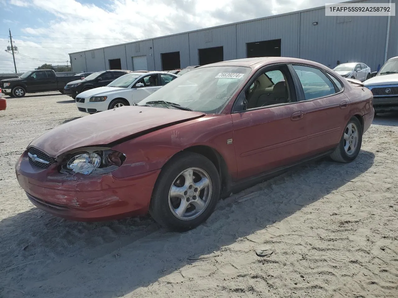 2002 Ford Taurus Ses VIN: 1FAFP55S92A258792 Lot: 76639274