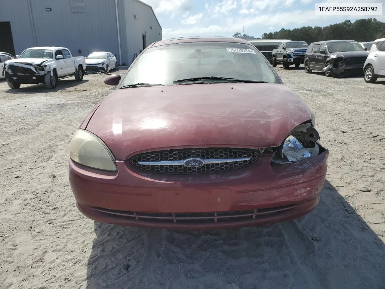 2002 Ford Taurus Ses VIN: 1FAFP55S92A258792 Lot: 76639274