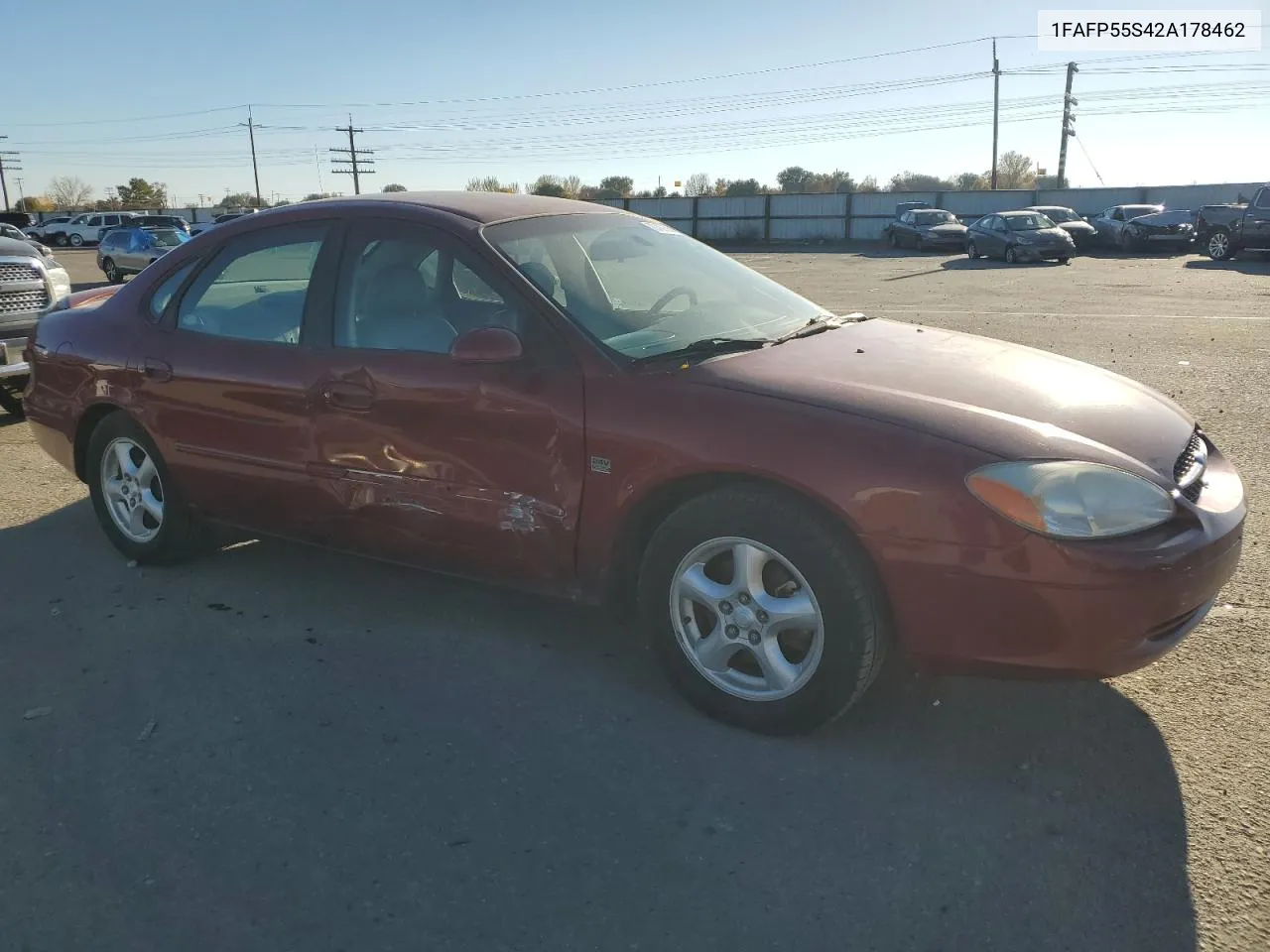 2002 Ford Taurus Ses VIN: 1FAFP55S42A178462 Lot: 79487564