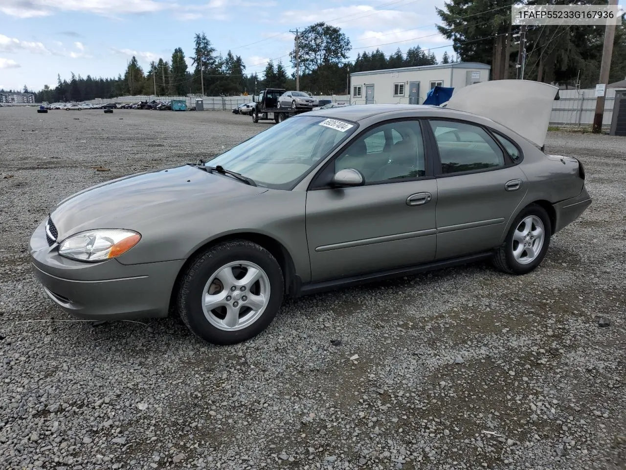 2003 Ford Taurus Ses VIN: 1FAFP55233G167936 Lot: 69267404