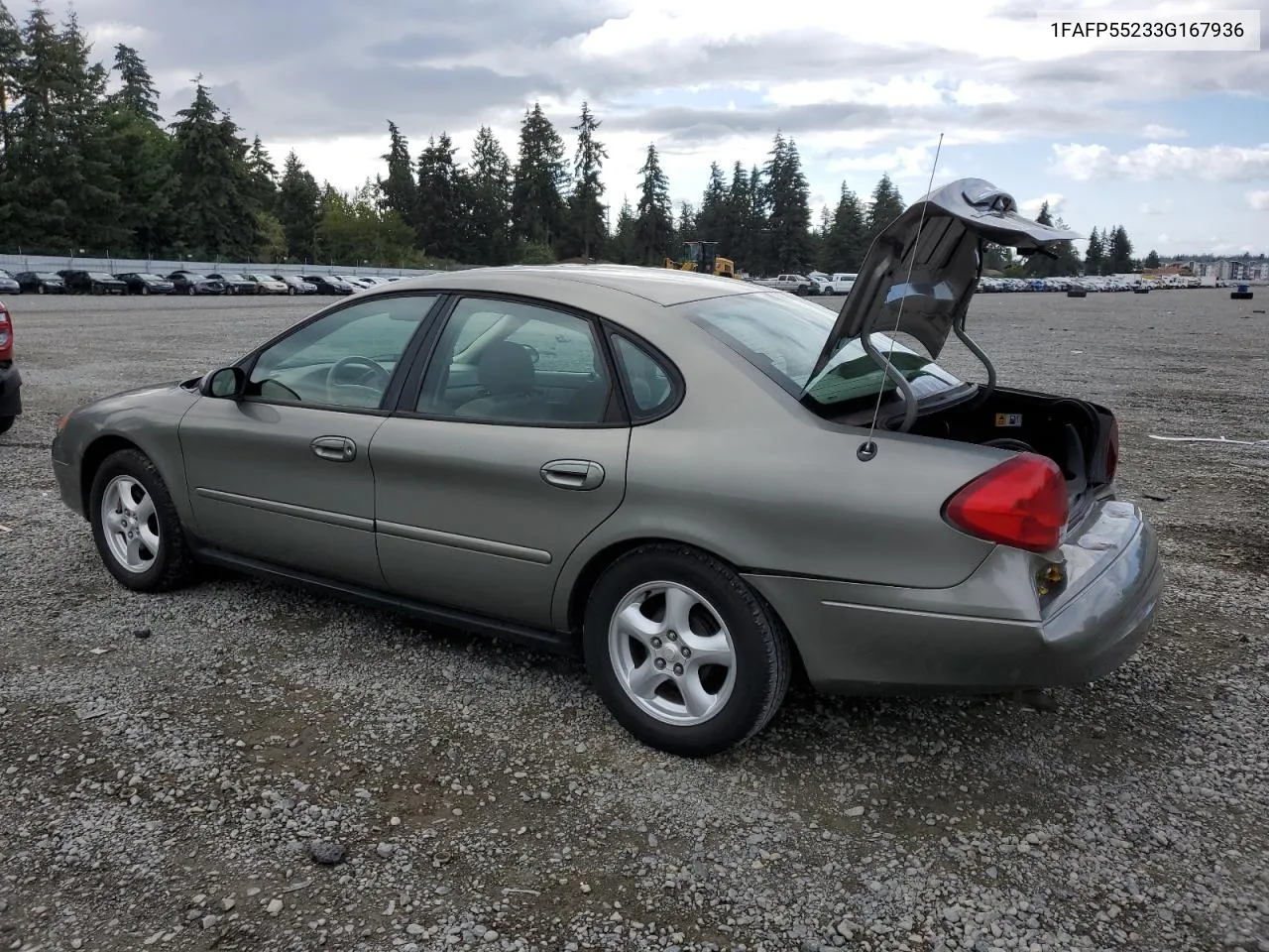 2003 Ford Taurus Ses VIN: 1FAFP55233G167936 Lot: 69267404