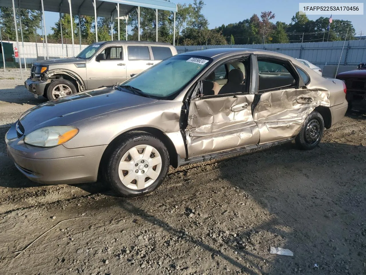 2003 Ford Taurus Lx VIN: 1FAFP52253A170456 Lot: 70009824