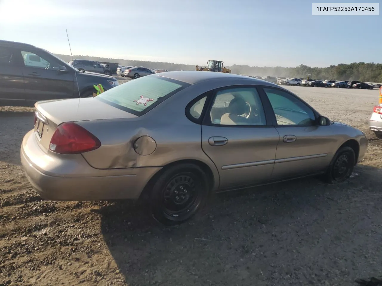 2003 Ford Taurus Lx VIN: 1FAFP52253A170456 Lot: 70009824