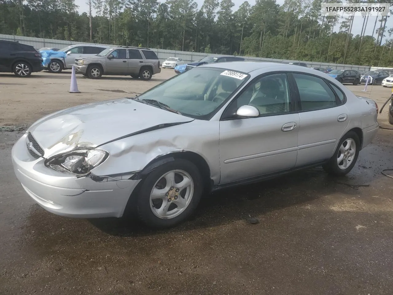 2003 Ford Taurus Ses VIN: 1FAFP55283A191927 Lot: 72889174