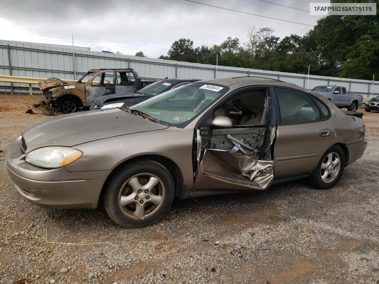 2003 Ford Taurus Ses VIN: 1FAFP55253A179119 Lot: 73468644