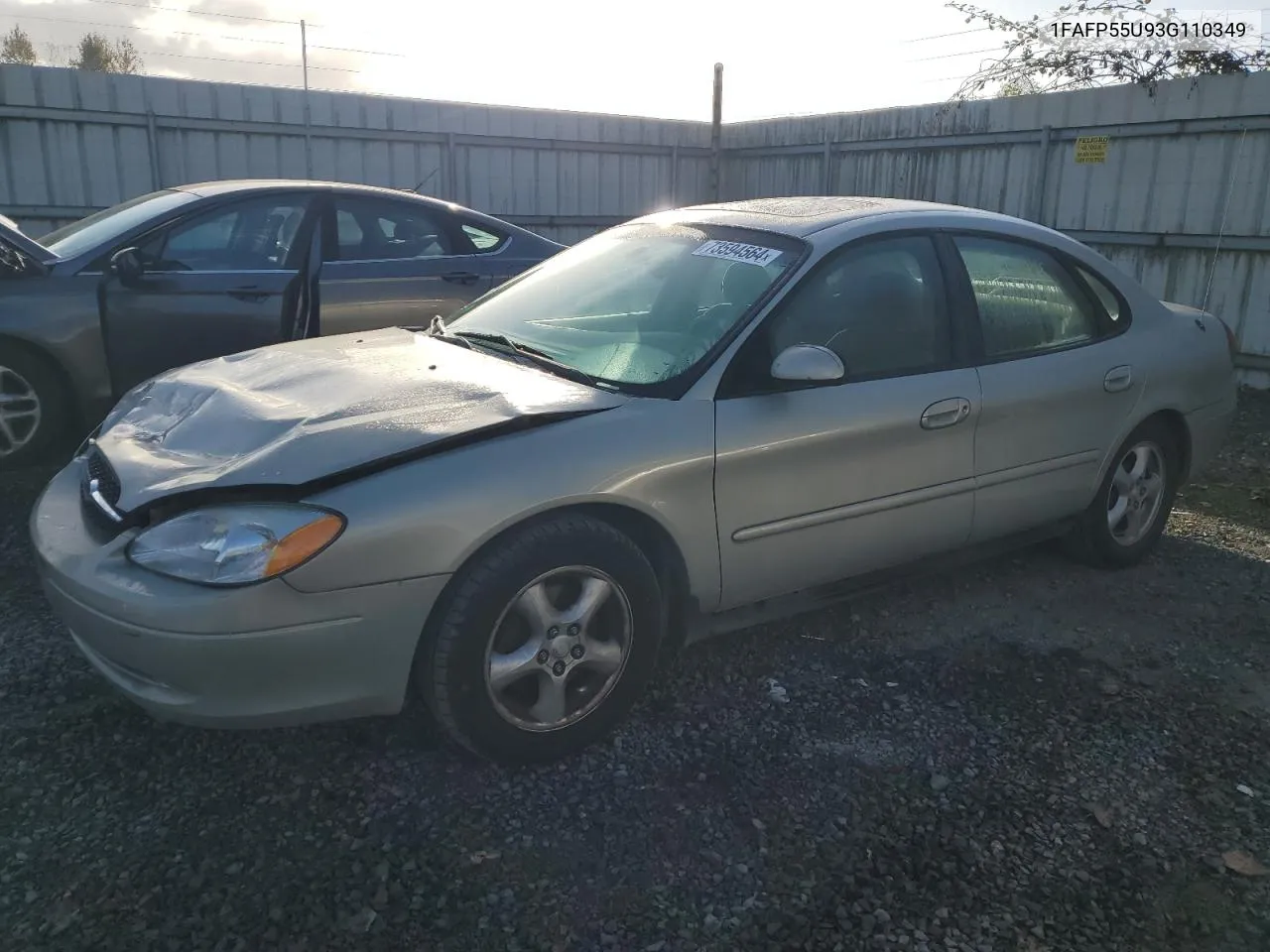 2003 Ford Taurus Ses VIN: 1FAFP55U93G110349 Lot: 73594564