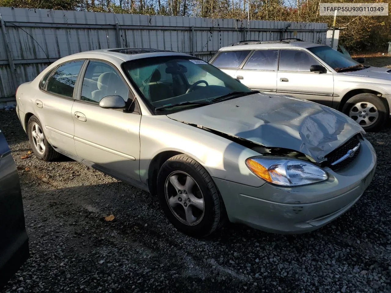 2003 Ford Taurus Ses VIN: 1FAFP55U93G110349 Lot: 73594564