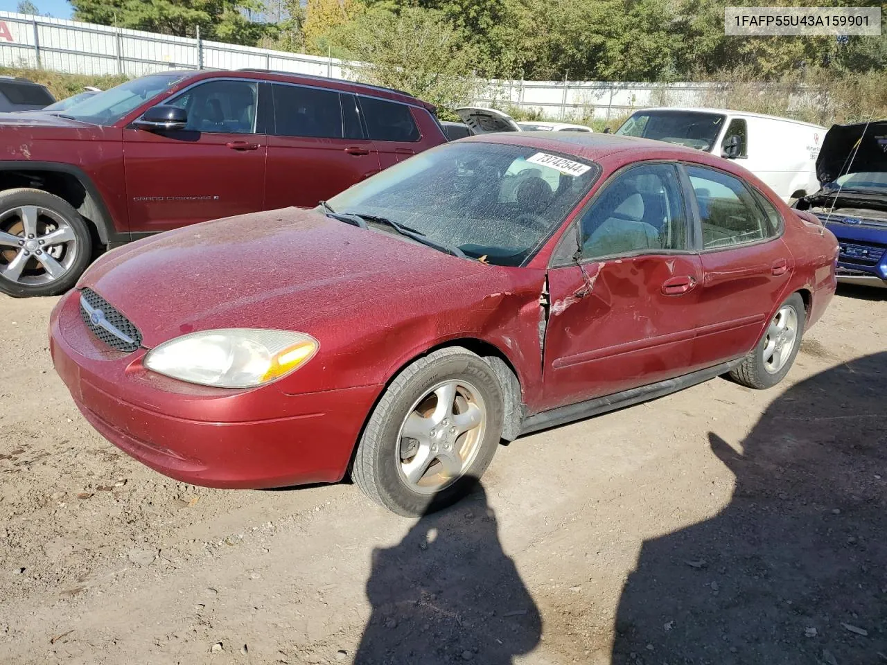 2003 Ford Taurus Ses VIN: 1FAFP55U43A159901 Lot: 73742544