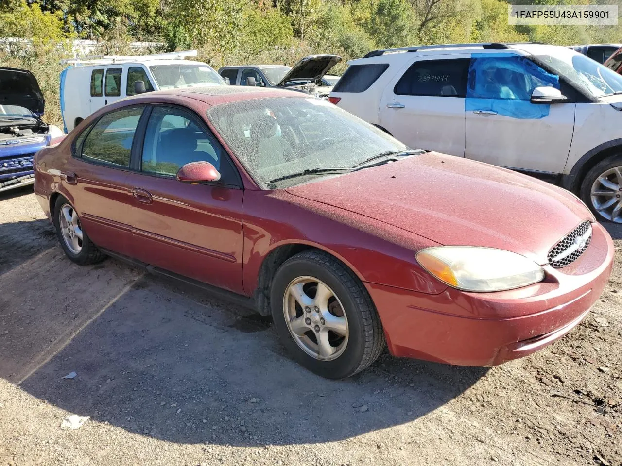 2003 Ford Taurus Ses VIN: 1FAFP55U43A159901 Lot: 73742544