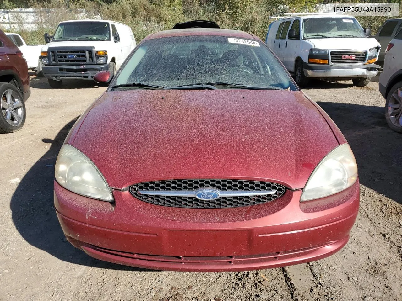 2003 Ford Taurus Ses VIN: 1FAFP55U43A159901 Lot: 73742544