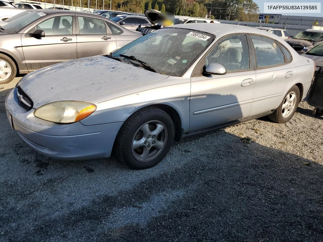 2003 Ford Taurus Ses VIN: 1FAFP55U83A139585 Lot: 73881354