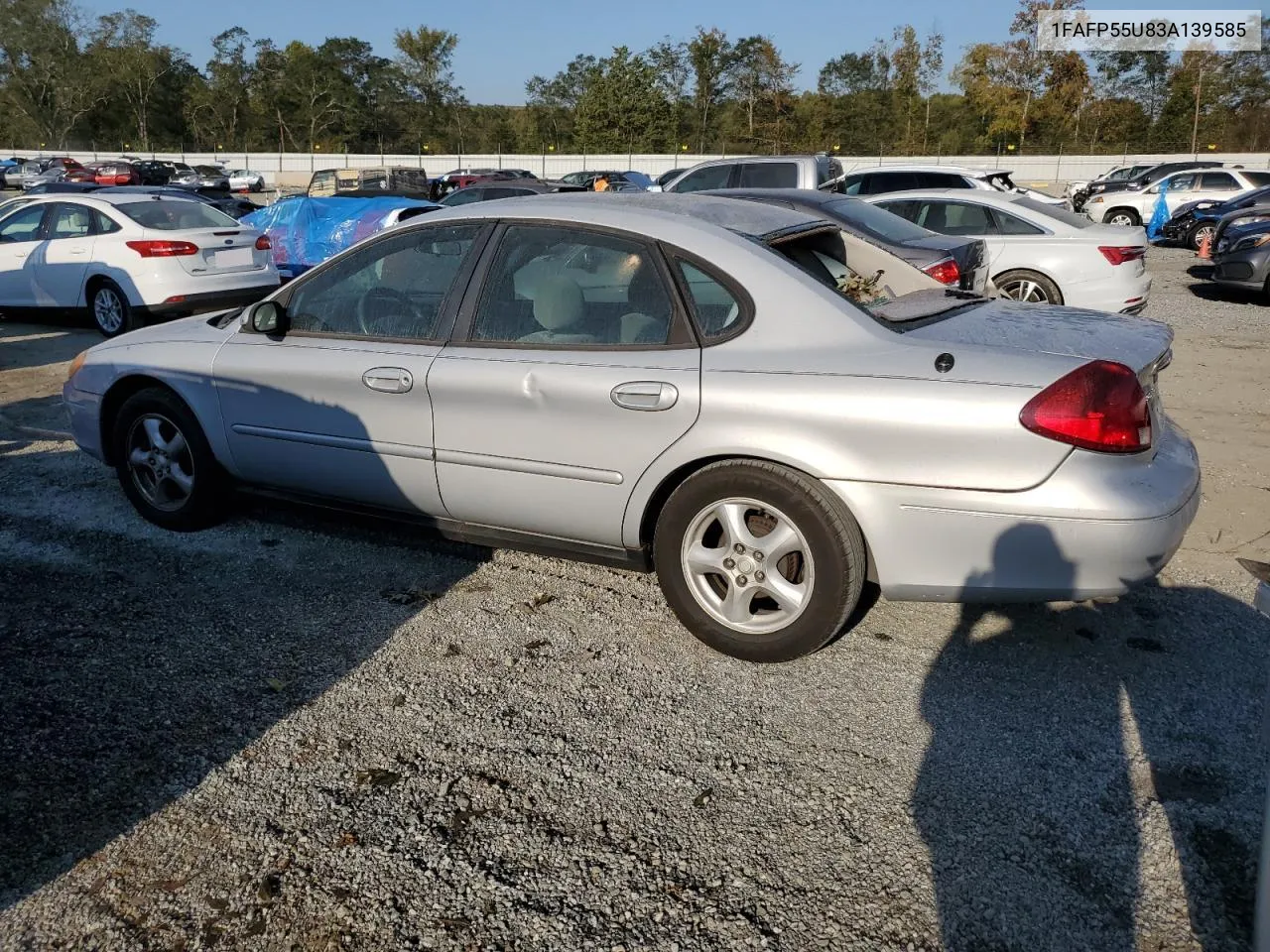 2003 Ford Taurus Ses VIN: 1FAFP55U83A139585 Lot: 73881354