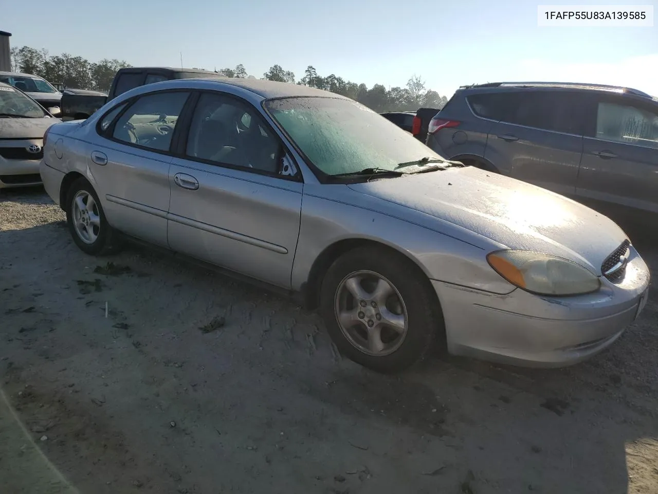 2003 Ford Taurus Ses VIN: 1FAFP55U83A139585 Lot: 73881354