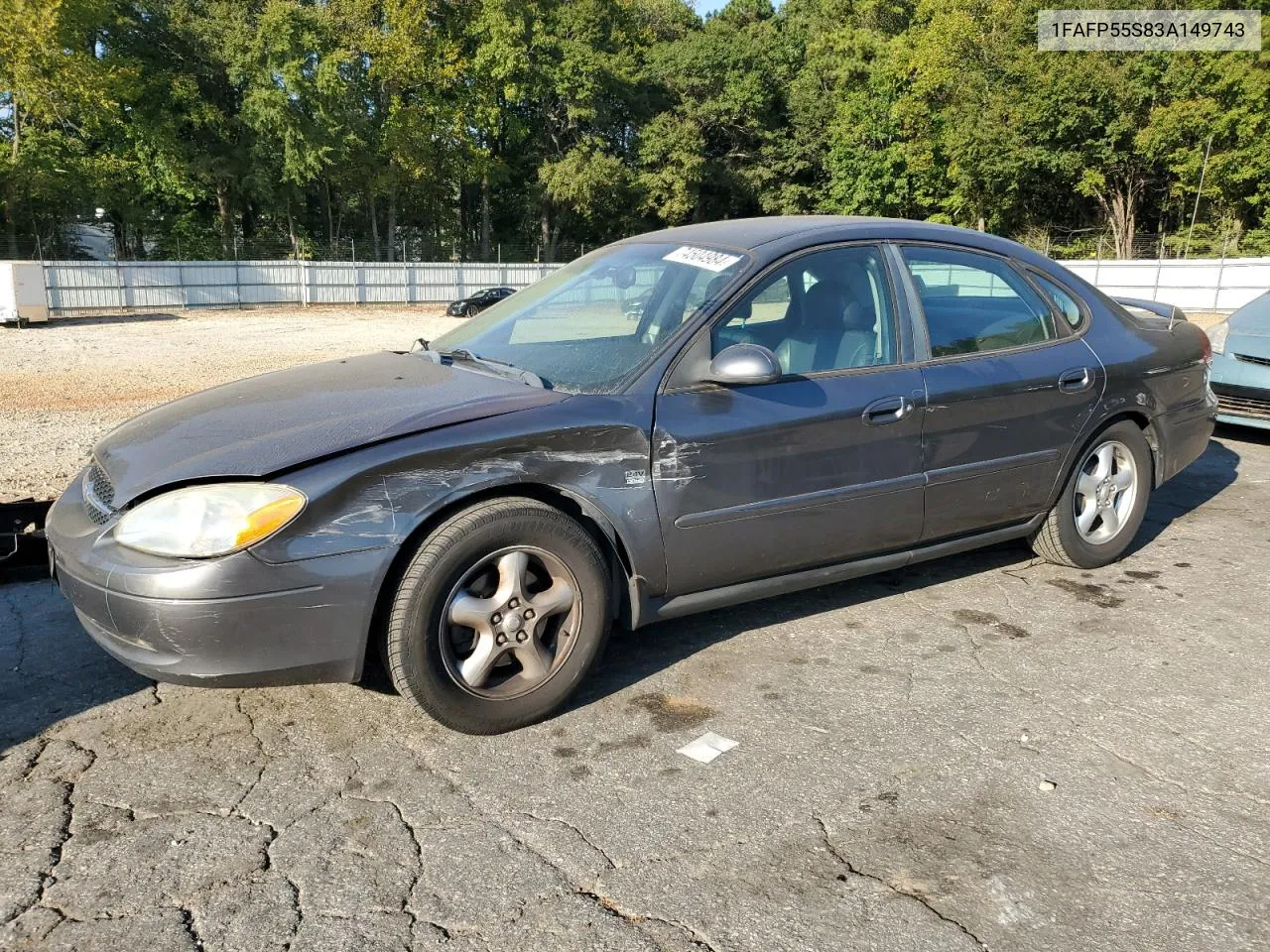 2003 Ford Taurus Ses VIN: 1FAFP55S83A149743 Lot: 74504984