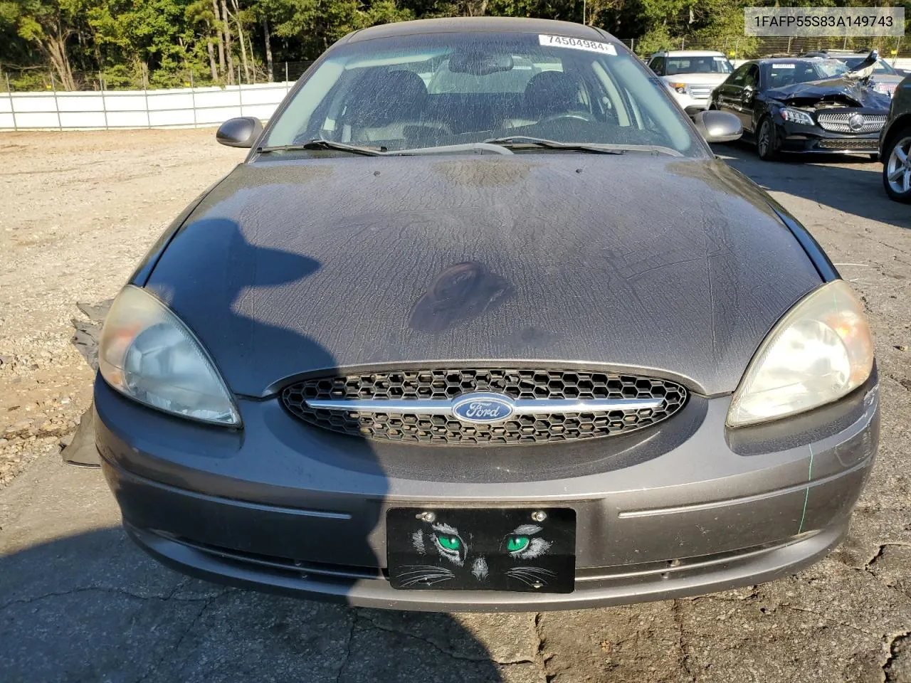 2003 Ford Taurus Ses VIN: 1FAFP55S83A149743 Lot: 74504984