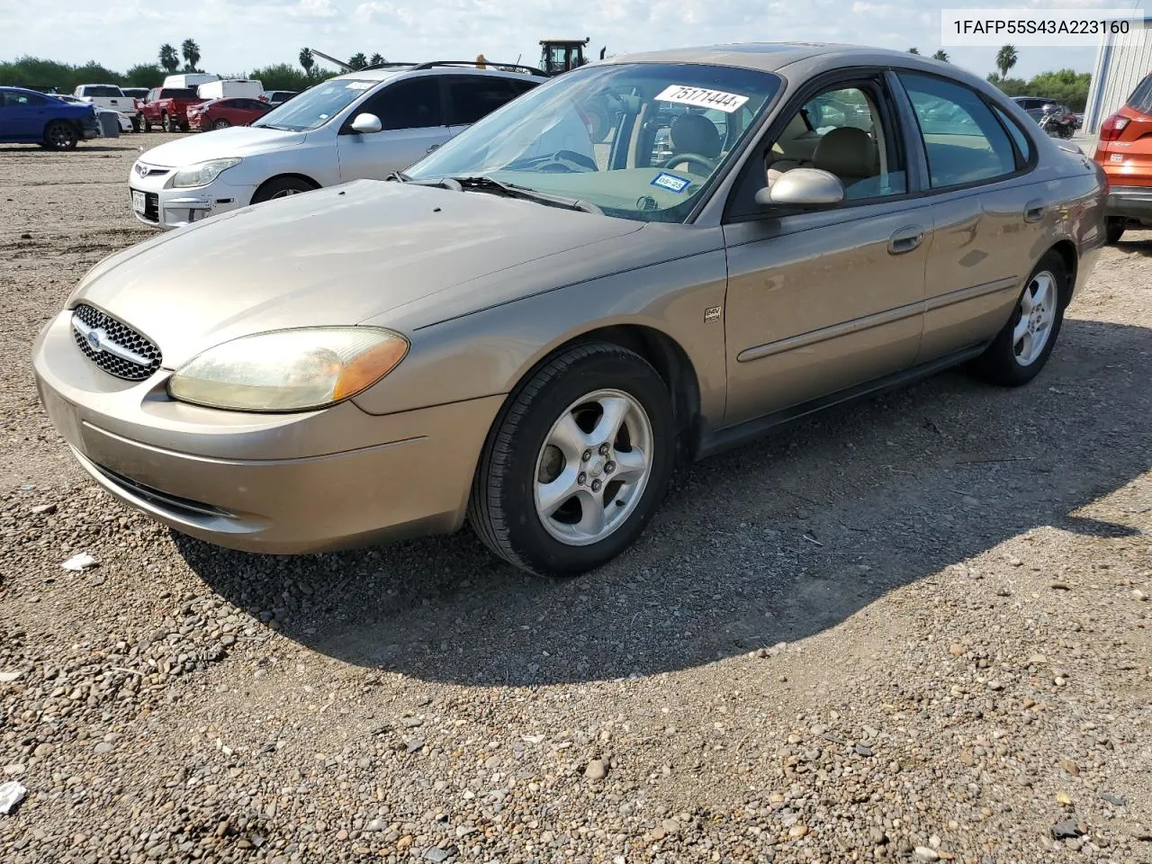 2003 Ford Taurus Ses VIN: 1FAFP55S43A223160 Lot: 75171444