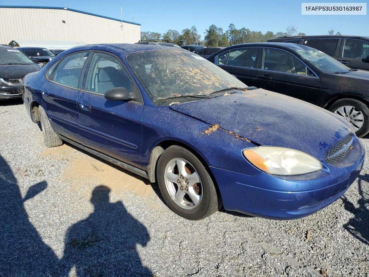 2003 Ford Taurus Se VIN: 1FAFP53U53G163987 Lot: 75677944