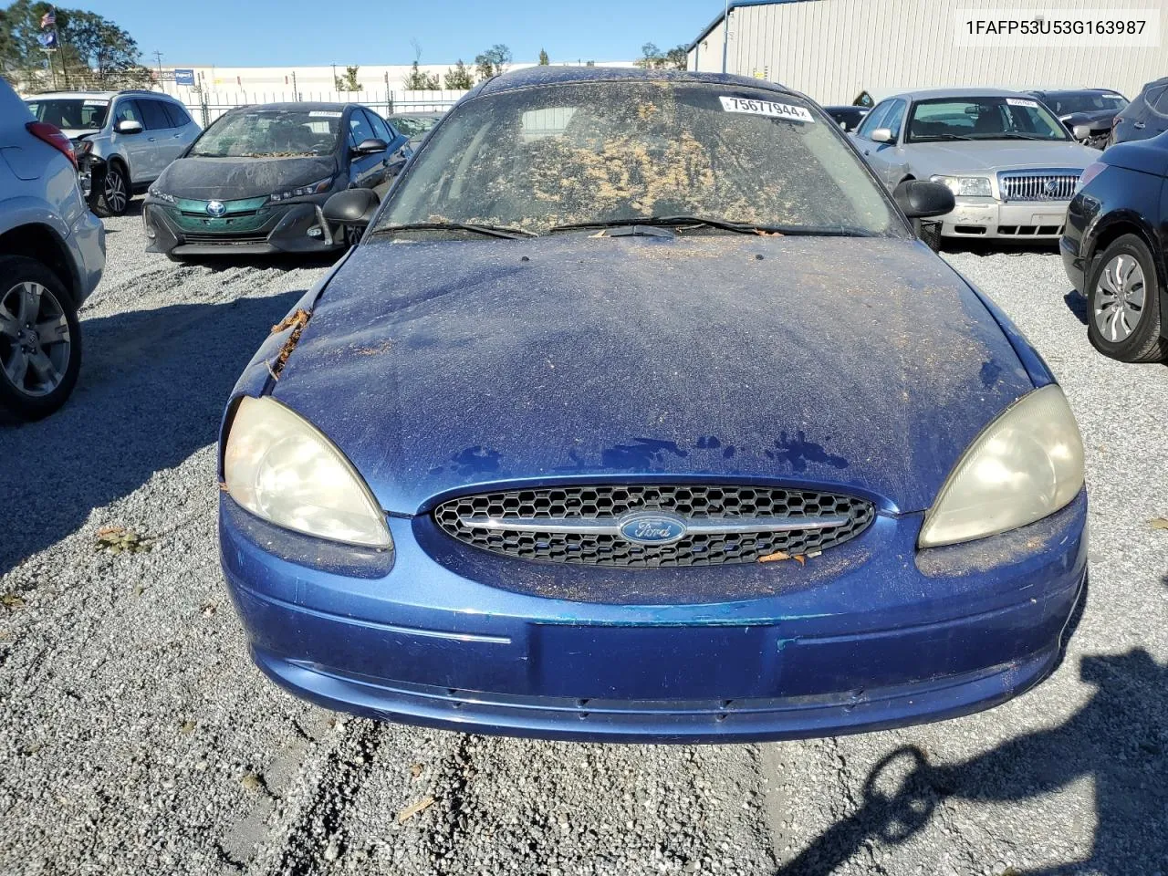 2003 Ford Taurus Se VIN: 1FAFP53U53G163987 Lot: 75677944