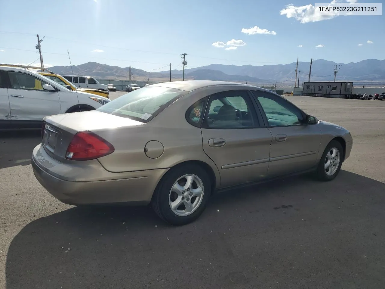 2003 Ford Taurus Se VIN: 1FAFP53223G211251 Lot: 76984244