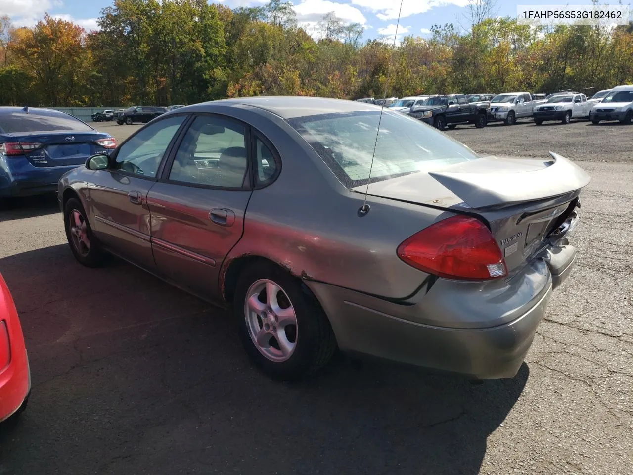 2003 Ford Taurus Sel VIN: 1FAHP56S53G182462 Lot: 78631554