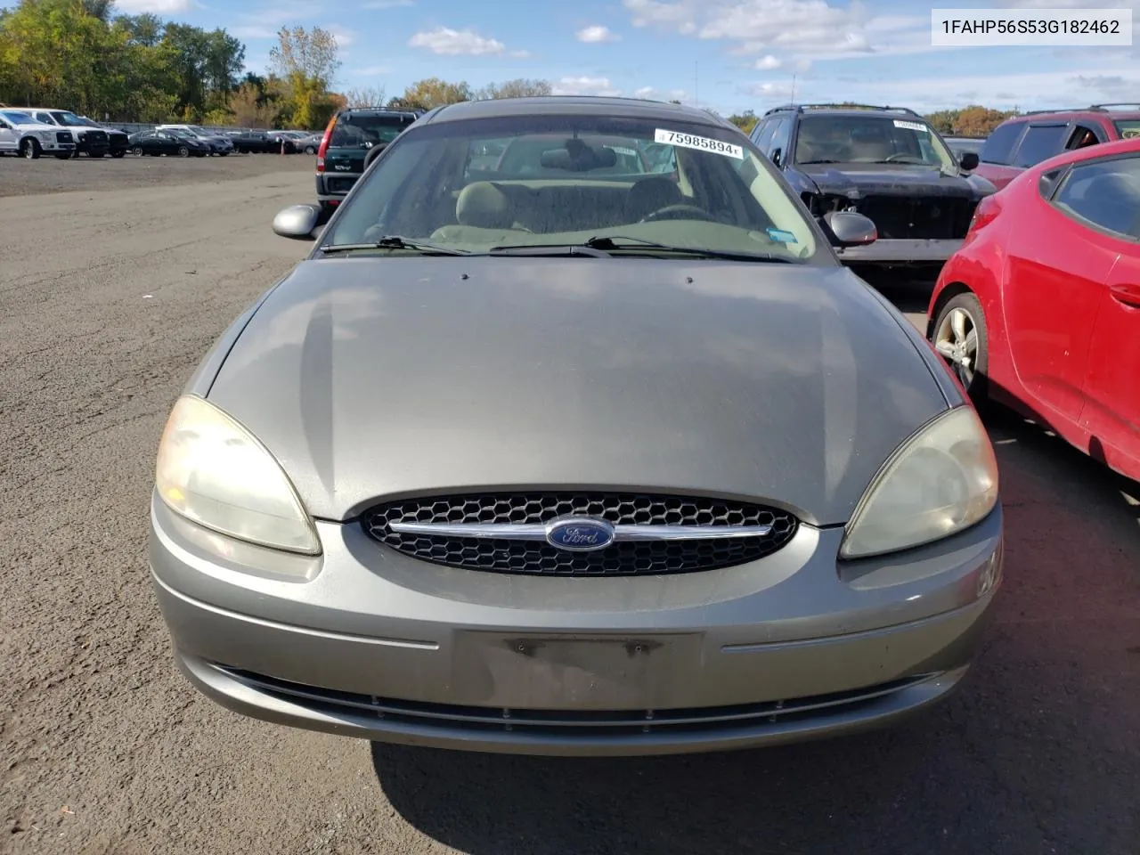 2003 Ford Taurus Sel VIN: 1FAHP56S53G182462 Lot: 78631554