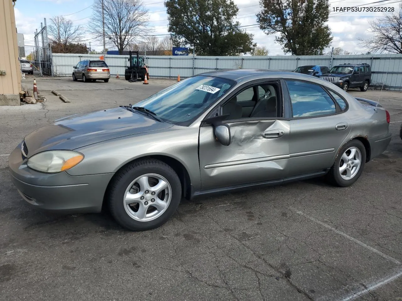 2003 Ford Taurus Se VIN: 1FAFP53U73G252928 Lot: 79231694