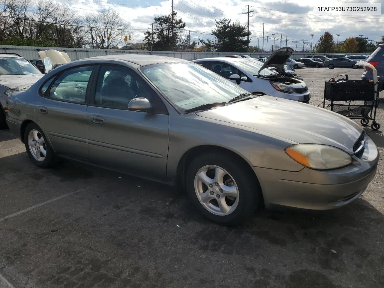 2003 Ford Taurus Se VIN: 1FAFP53U73G252928 Lot: 79231694