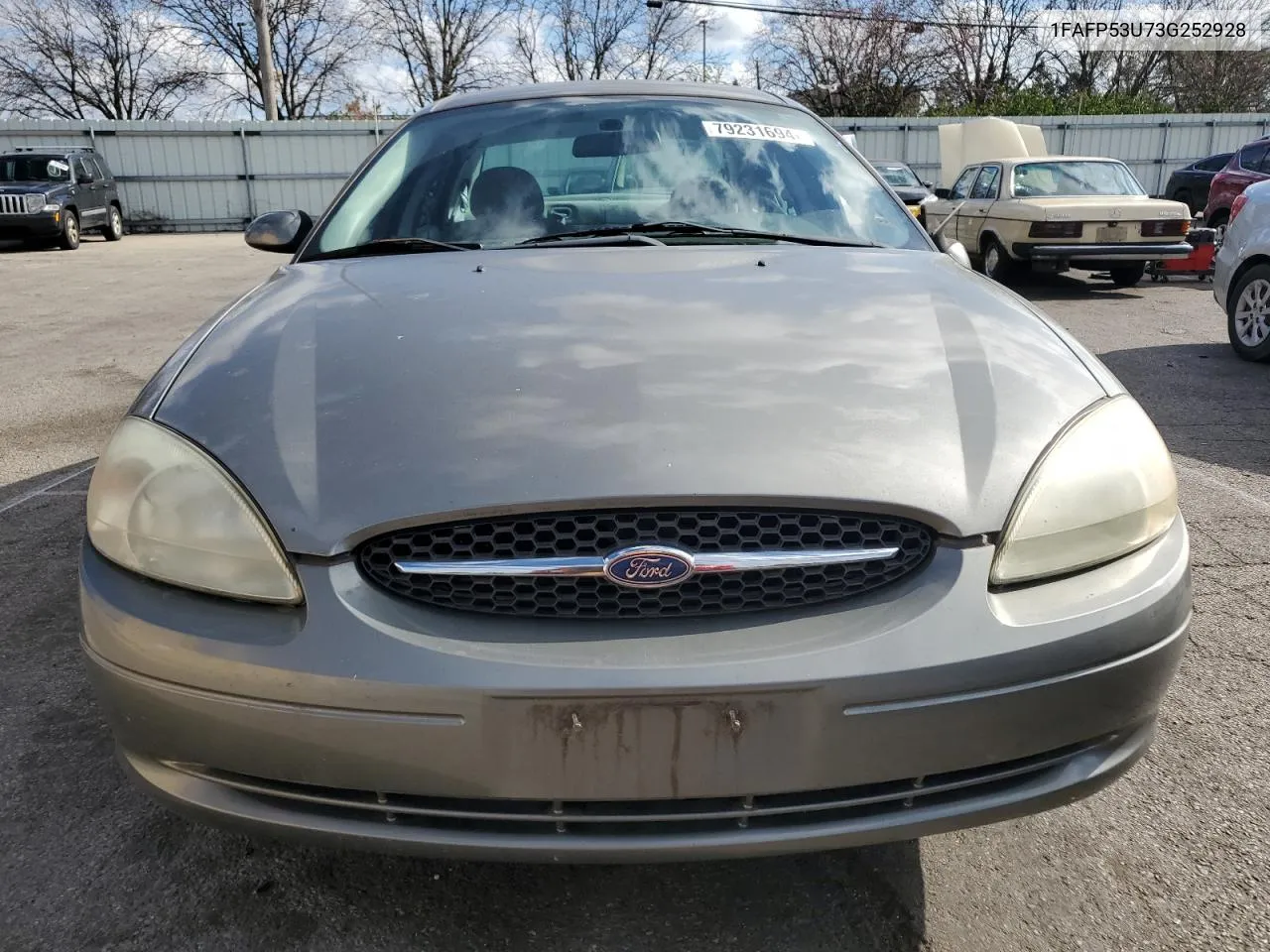 2003 Ford Taurus Se VIN: 1FAFP53U73G252928 Lot: 79231694